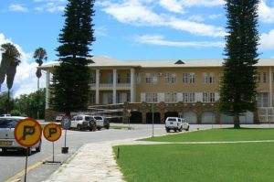 Side view of parliament building