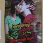 Poster in Out-Right office: "Love deserves respect".