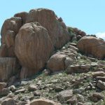 Massive rock outcroppings are common in the south