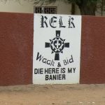 Wall sign outside a RELK church (Reformed Evangelical Lutheran Kirk)