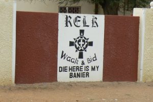 Wall sign outside a RELK church (Reformed Evangelical Lutheran Kirk)