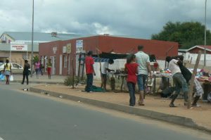 Shops in in Mariental town; note HongKong Shop: there are