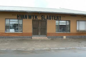 Butcher shop in Mariental town