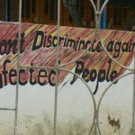 Painted wall posters in a primary school yard in Mariental