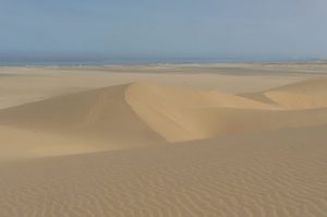 Huge sand dunes south of Swakopmund city