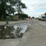 Leaving the Okavango Delta area vehicles must drive through a