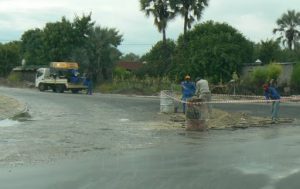 Road repair crew