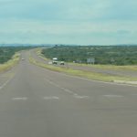 Toward Gaborone the highway opens up to four lanes.