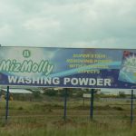 Highway billboard for washing powder