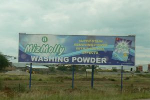 Highway billboard for washing powder