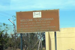 Coming from the north, through Namibia's Caprivi Strip, we enter
