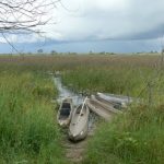 Our canoes (mokoros) were made of fibeglass and wood