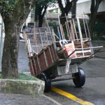 Brazil - Sao Paulo - trash cart along Frei Caneca