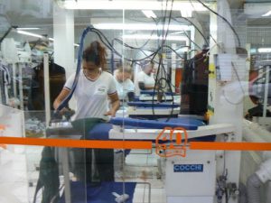 Brazil - Sao Paulo - workers in a laundry  along