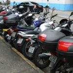 Brazil - Sao Paulo - motorbikes along Frei Caneca Street