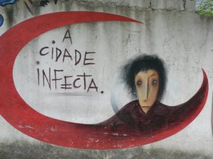 Brazil - Sao Paulo - 'a city infected' graffiti