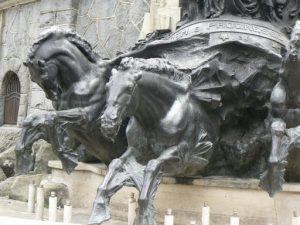 Brazil - Sao Paulo - Plaza Ramos horse statue details