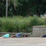 Brazil - Sao Paulo - cathedral square homeless people