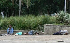 Brazil - Sao Paulo - cathedral square homeless people