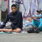 Brazil - Sao Paulo - cathedral square homeless street kids