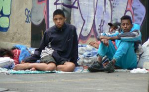 Brazil - Sao Paulo - cathedral square homeless street kids