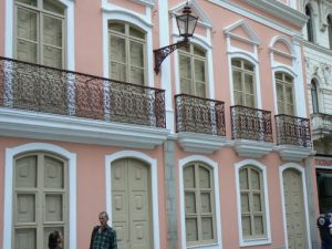 Brazil - Sao Paulo - cathedral square restored colonial building,