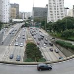 Brazil - Sao Paulo - looking at traffic (tunnel) under