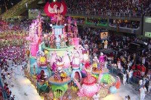 Brazil - Sao Paulo - fantastic Carnival parade floats are