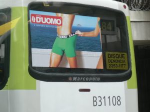 Brazil - Rio - Copacabana bus ad