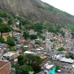 View of Rocinha slum that backs up against the rock