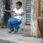 Boy dancer with the can band