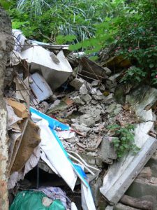 Collapsed home in Rocinha due to poor construction