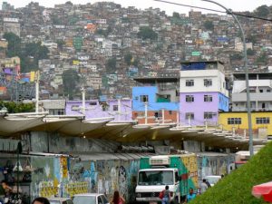 View of Rocinha looking up from the entrance