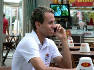 Brazil - Rio - Copacabana denizen engaging in common activity