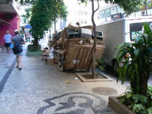 Brazil - Rio - Copacabana also has trash collections