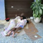 Brazil - Rio - Copacabana has a population of homeless