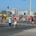 Brazil - Rio - Ipanema Beach; every Sunday, the roadway