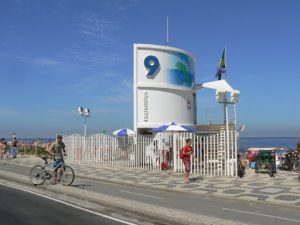 Brazil - Rio - Ipanema Beach aid station and restrooms