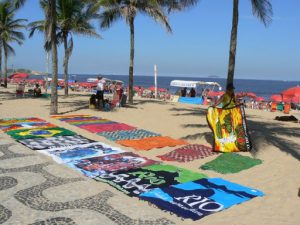 Brazil - Rio - Ipanema Beach  Souvenir towels for sale