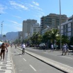 Brazil - Rio - Ipanema Beach; every Sunday, the roadway