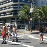 Every Sunday, the roadway closest to the beach is closed