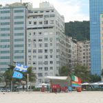 Brazil - Rio - Copacabana Beach;  looking from the beach