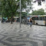 Brazil - Rio City - decorative sidewalks and countless buses