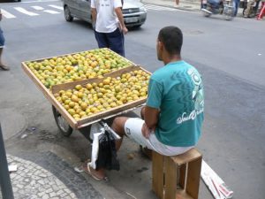 Brazil - Rio City - Centro area Saara neighborhood bazaar, lemon