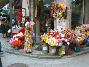 Brazil - Rio City - Centro area Saara neighborhood bazaar, floral