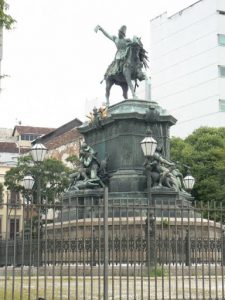 Brazil - Rio City - Centro area equestrian statue of some