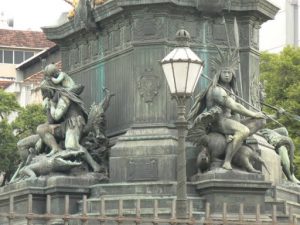 Brazil - Rio City - detail of equestrian statue depicting natives