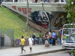Brazil - Rio City - Centro area, 'Joker' graffiti at