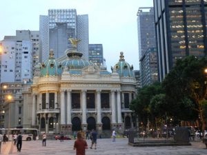 Brazil - Rio City - Centro area, municipal theatre on