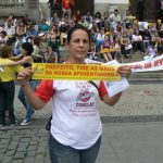 Brazil - Rio City - Centro area, teacher rally on